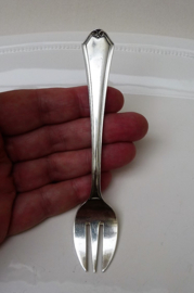 Wiskemann Art Deco silver plated oyster forks