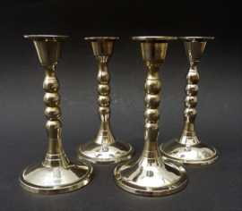 Chromed candlestick for mini candle - set of four