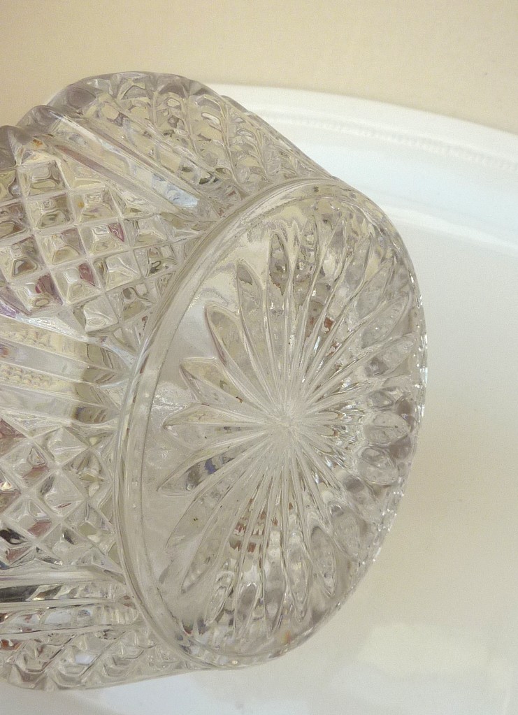 English silver plate mounted pressed glass claret jug