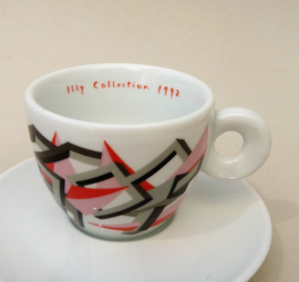Illy Art Collection 1992 Arti e Mestieri Cosimo Fusco espresso cup Vaganti su Bianco