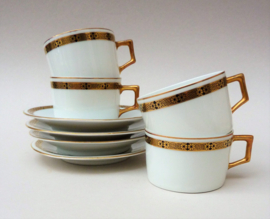 Fraureuth Art Deco demitasse espresso cups