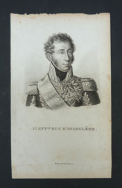 Gravure Ambroise Tardieu van Louis de France Duc d'Angouleme