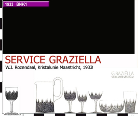 Kristalunie Graziella wijnglazen ruit waaier slijpsel