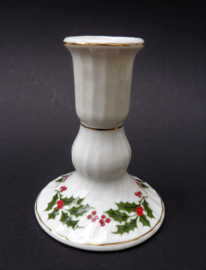 Vintage Engelse bone china kerst kaarsenstandaard