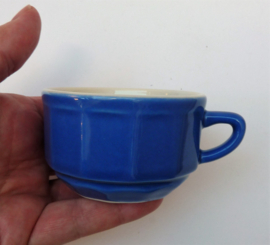 Apilco Flora Blue petit creme coffee cup with saucer