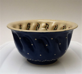 Faience pottery pudding mold