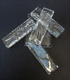 Val Saint Lambert crystal knife rests
