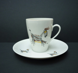 Dutch Mid Century Mosa cup with saucer Bull