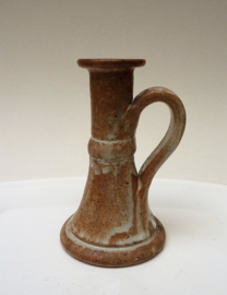 French Gres pottery candlestick