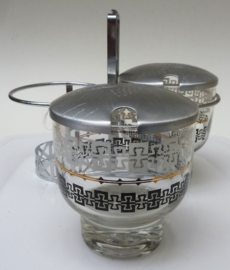 Libbey Mid Century jampotten pickles condimenten stel