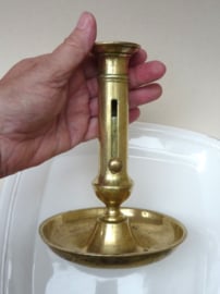 Brass ejector chamberstick 19th century