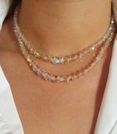 Aurora Borealis crystal beads necklace