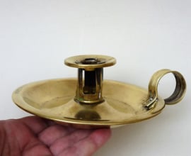 Brass chamberstick with patent number 19th century