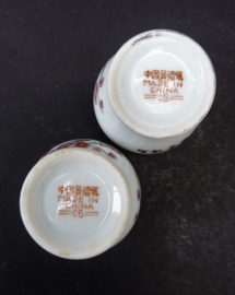 Een paar Chinese Jingdezhen PROC porseleinen miniatuur gemberpotten