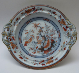 Thomas Till & Son transfer ware pedestal fruit bowl Shanghae ca 1855