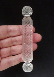 Antique crystal knife rest diamond cut