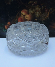 Bohemian cut crystal lidded box