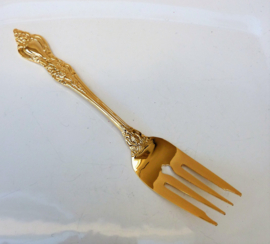 Royal Sealy Japan Hollywood Regency gold plated fish forks