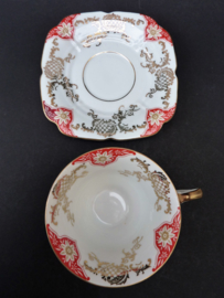 Bayerische Ostmark Art Deco breakfast trio Edelweiss