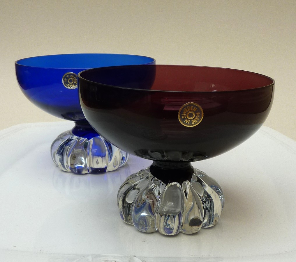 Aseda Sweden gekleurde glazen champagne dessert coupes