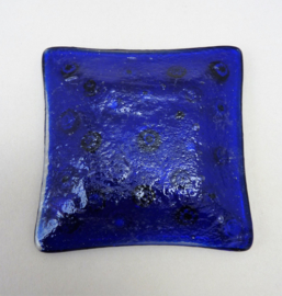 Murano Millefiori blauw glazen schaaltje