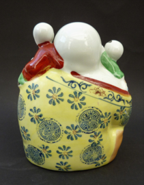 Chinese porcelain Budai Lauging Buddha with five boys