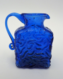 Bristol blue style glass pitcher