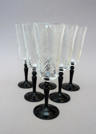 Luminarc France Onyx champagne flute op zwarte voet