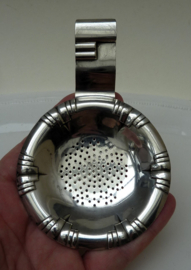 Gero verzilverd Art Deco theezeefje met lekbakje