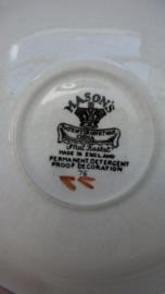 Mason's Fruit basket Brown multi color teacup with saucer