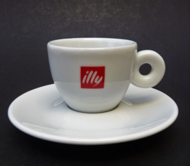 Illy logo espresso cup with saucer
