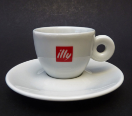 Illy logo espresso kop en schotel