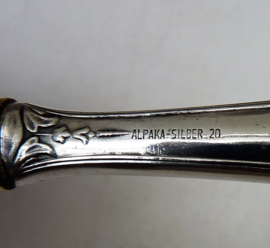 Victorian silver plated bread fork neo classical style