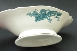 Baker & Co Fenton creamware pedestal centrepiece bowl Dragon ca 1850