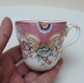 Sarreguemines Minton pattern 216 coffee cup with saucer