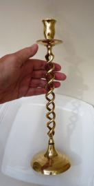 Brass spiral candlestick