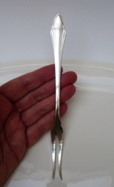 A pair of Wellner Art Deco silver plated cold meat serving forks