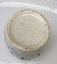 Chinoiserie blauw witte gemberpot 19e eeuw