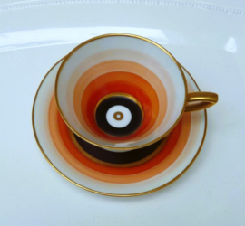Roloff Handmalerei Art Deco espresso kop en schotel