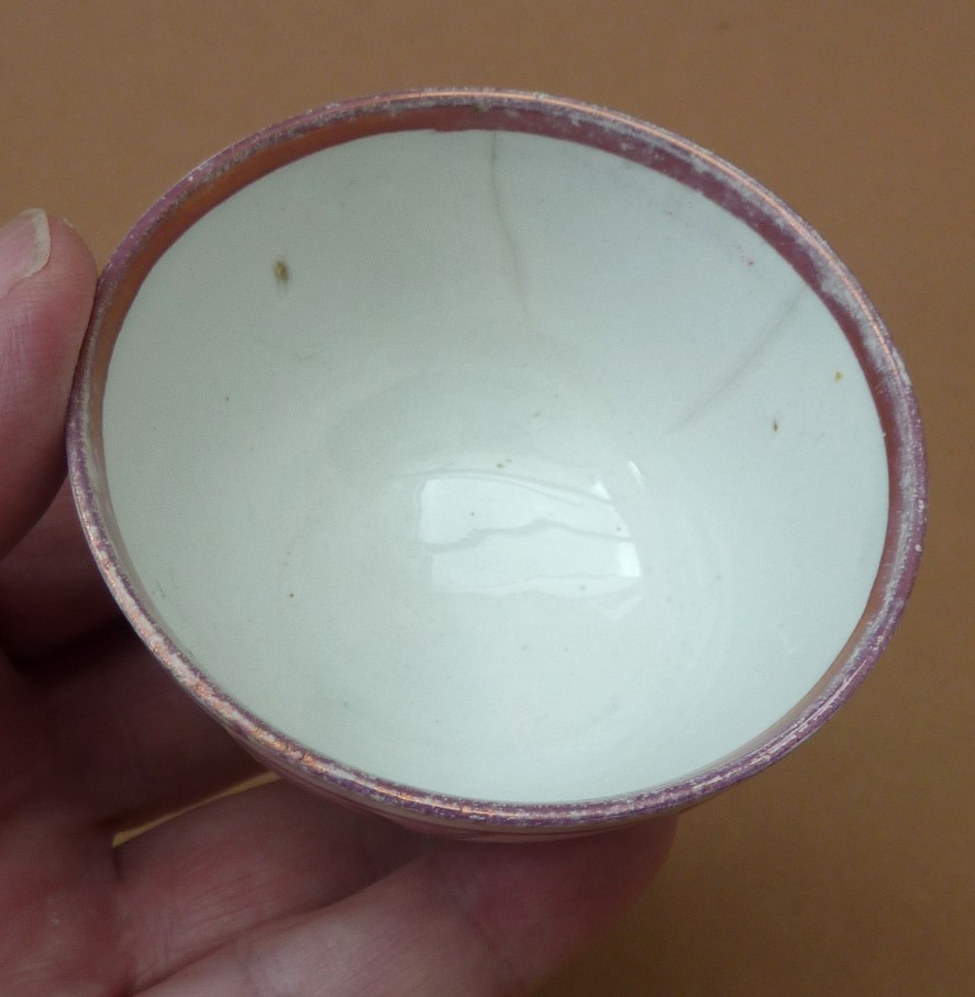 Dawson Sunderland luster ware cup with saucer early 19th century