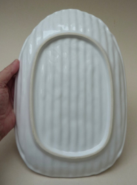 Faience asparagus dish