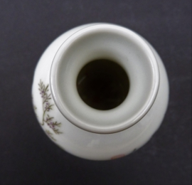 Chinees porseleinen miniatuur vaasje dame bloesem kalligrafie Culturele Revolutie