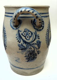 German Westerwald crock with bird early 19th century