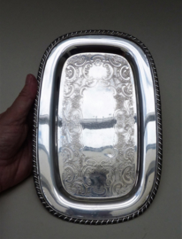 Marlboro Plate Old English Reproduction silver plated tray and creamer
