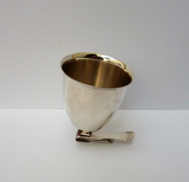 Verzilverd taartvorkjesvaasje met bordklem 