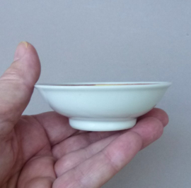 Chinese yellow Wan Shou Wu Jiang porcelain dish 1960