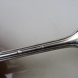 Wellner Augsburger Faden silver plated dessert spoon antique model