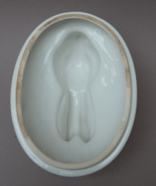 White ceramic hare tureen Japan