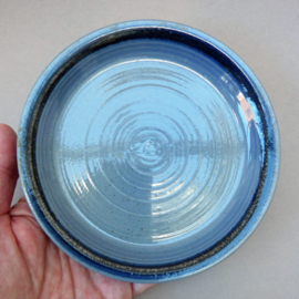 French Gres de Arnon blue grey salt glazed stoneware coffee cup