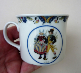 Rorstrand Swedish National Costumes cup with saucer Skane